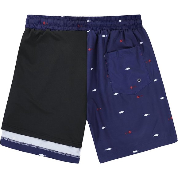 Swim Trunks Quick Dry Bathing Suit for Men with Compression Liner - Picture 4 of 6